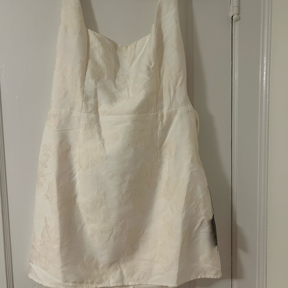 Lulu's Cream Floral Dress